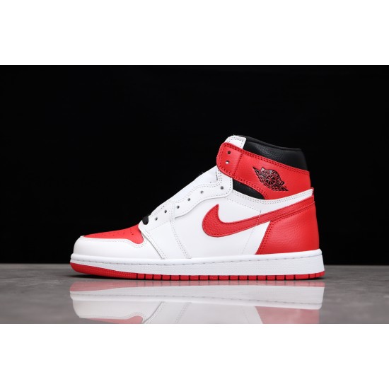 Air Jordan 1 High OG Grey Fog 555088-161 Red Unisex Sneaker