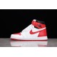 Air Jordan 1 High OG Grey Fog 555088-161 Red Unisex Sneaker