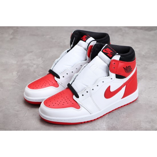 Air Jordan 1 High OG Grey Fog 555088-161 Red Unisex Sneaker