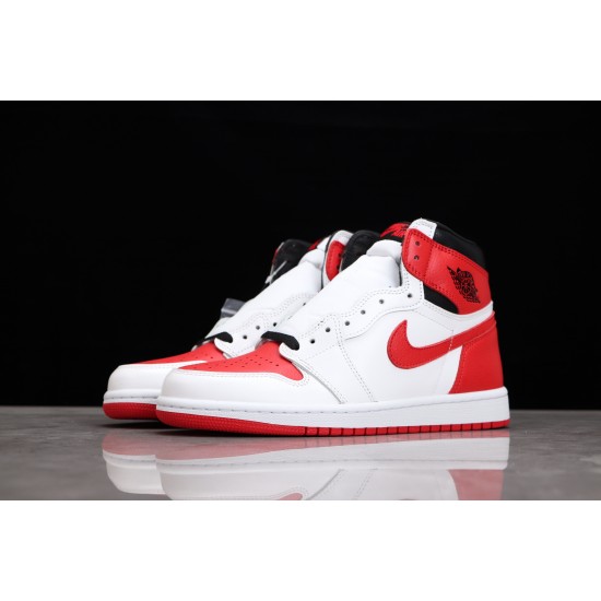 Air Jordan 1 High OG Grey Fog 555088-161 Red Unisex Sneaker