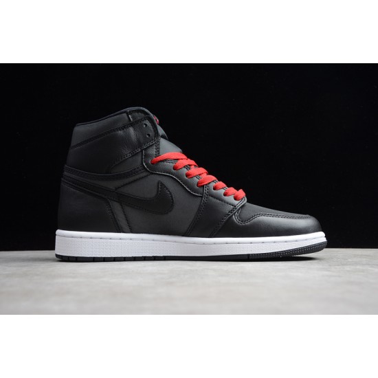 Jordan 1 High Black Gym Red 555088-060 Basketball Shoes