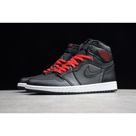 Jordan 1 High Black Gym Red 555088-060 Basketball Shoes