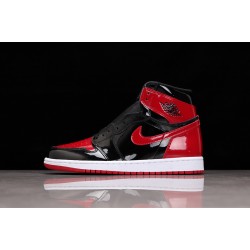 Jordan 1 High Bred Patent 555088-063 Basketball Shoes