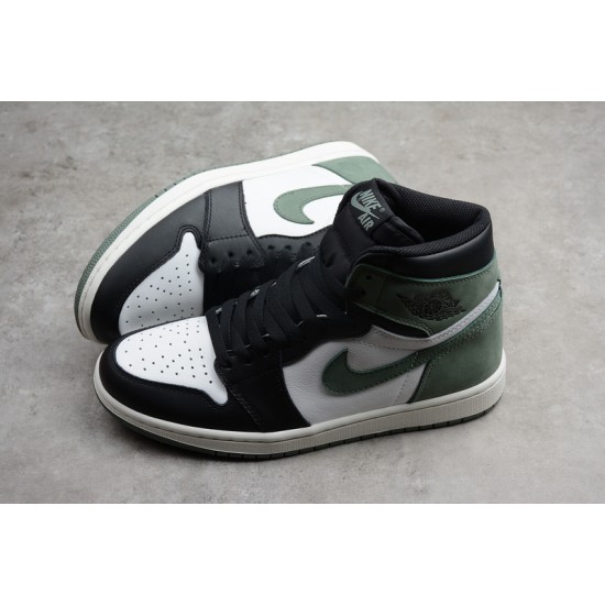 Jordan 1 High Clay Green 555088-135 Basketball Shoes