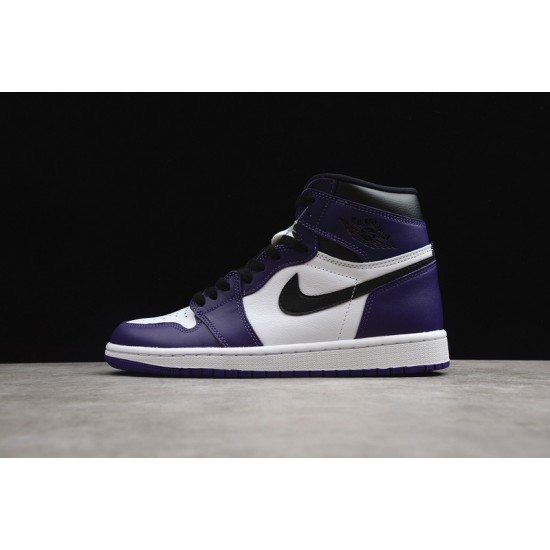 Jordan 1 High Court Purple 555088-500 Basketball Shoes