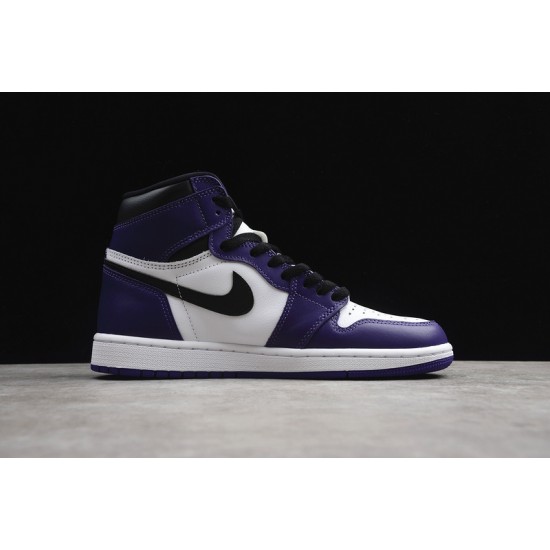 Jordan 1 High Court Purple 555088-500 Basketball Shoes