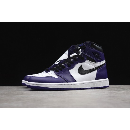 Jordan 1 High Court Purple 555088-500 Basketball Shoes