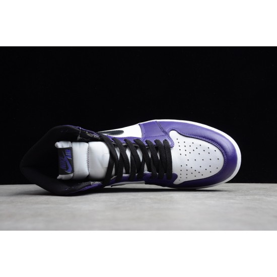 Jordan 1 High Court Purple 555088-500 Basketball Shoes