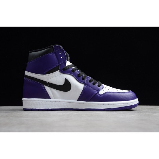 Jordan 1 High Court Purple 555088-500 Basketball Shoes