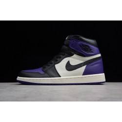 Jordan 1 High Court Purple 555088-501 Basketball Shoes