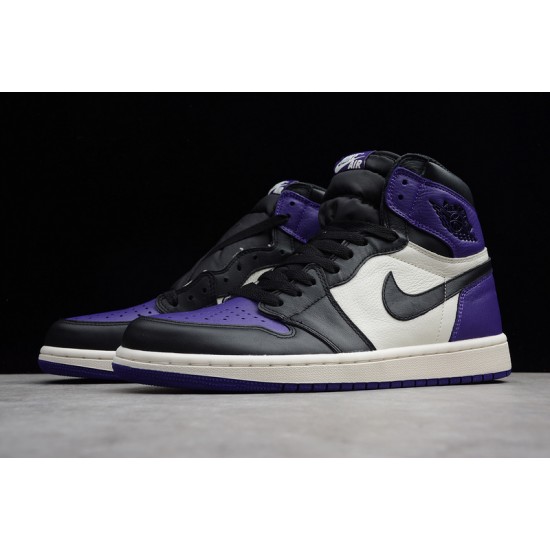 Jordan 1 High Court Purple 555088-501 Basketball Shoes