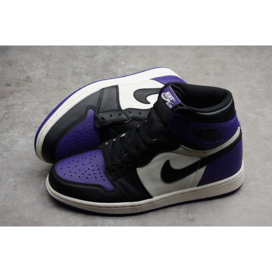 Jordan 1 High Court Purple 555088-501 Basketball Shoes