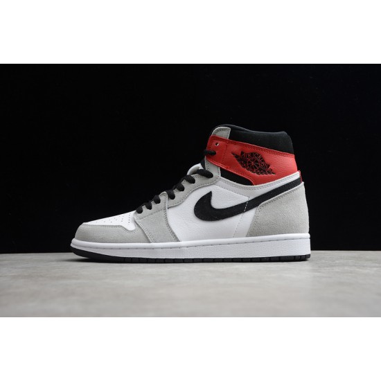 Jordan 1 High Light Smoke Grey 555088-126 Basketball Shoes