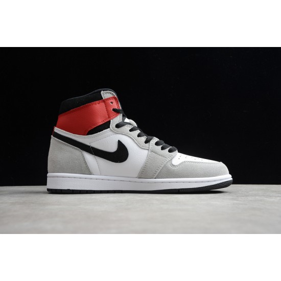 Jordan 1 High Light Smoke Grey 555088-126 Basketball Shoes