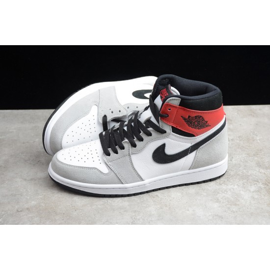 Jordan 1 High Light Smoke Grey 555088-126 Basketball Shoes