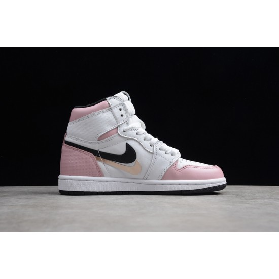 Jordan 1 High Pink White 555088-688 Basketball Shoes