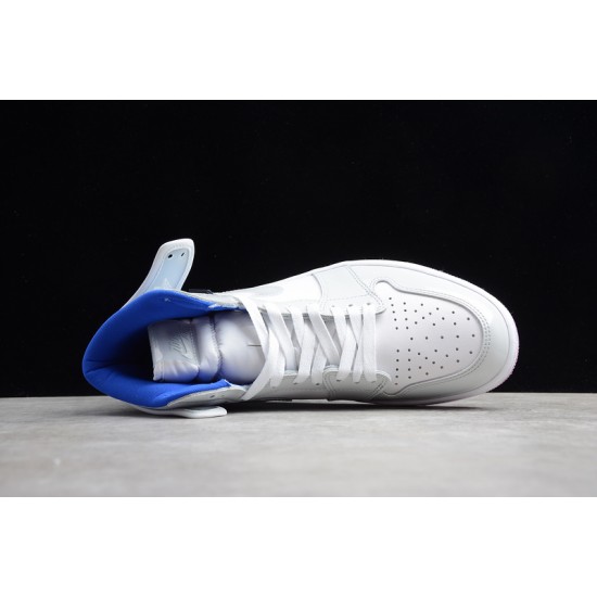 Jordan 1 High Racer Blue CK6637-104 Basketball Shoes Gray
