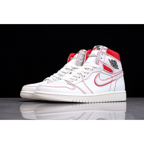 Jordan 1 High Retro Phantom Gym Red OG 555088-160 Basketball Shoes