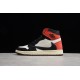 Jordan 1 High TS SP Sail Black Red CD4487-103 Basketball Shoes