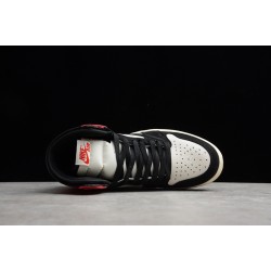 Jordan 1 High TS SP Sail Black Red CD4487-103 Basketball Shoes