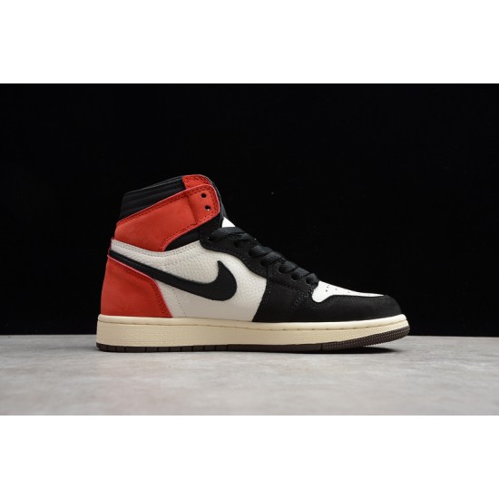 Jordan 1 High TS SP Sail Black Red CD4487-103 Basketball Shoes