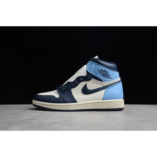 Jordan 1 High UNC 555088-140 Basketball Shoes Blue