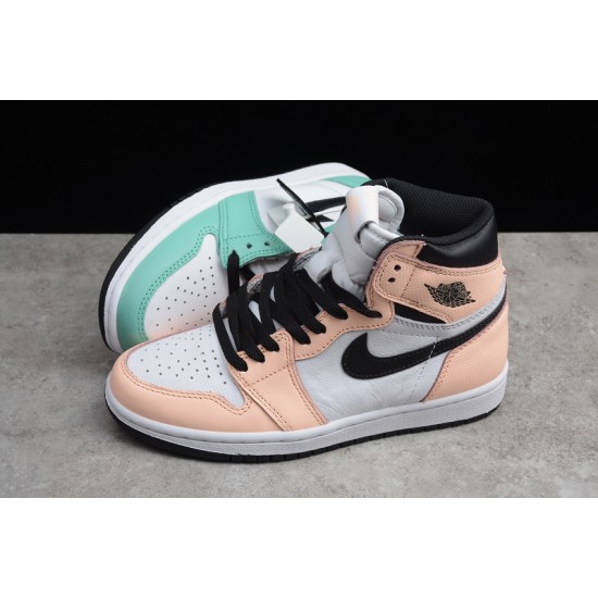 Jordan 1 High White And Pink 555441-889 Basketball Shoes