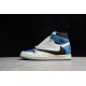 Jordan 1 High X Travis Scott Military Blue DH3227-105 Basketball Shoes