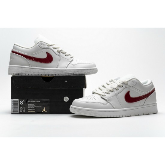 Air Jordan 1 Low Milk White Red