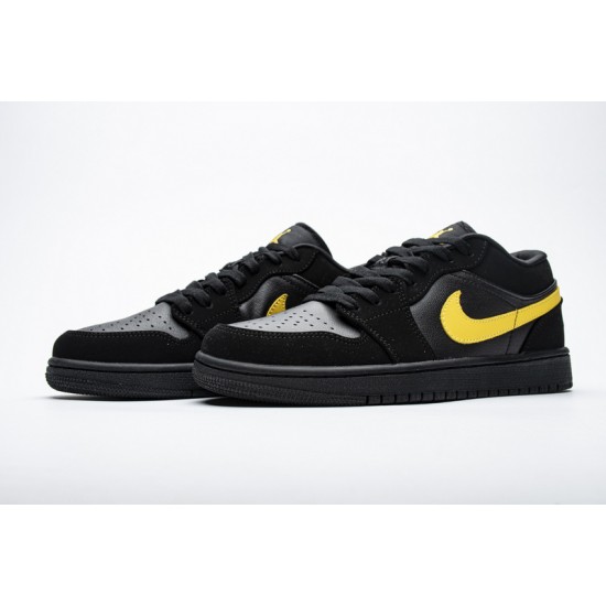 Men Air Jordan 1 Low Black Gold