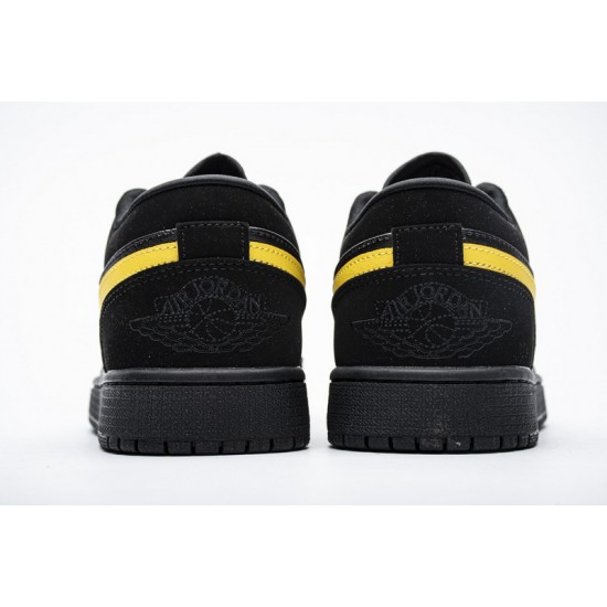 Men Air Jordan 1 Low Black Gold