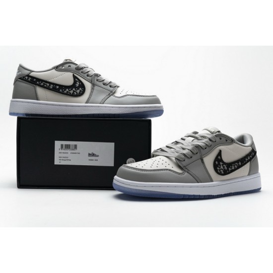 Men DR Air Jordan 1 Low Wolf Grey