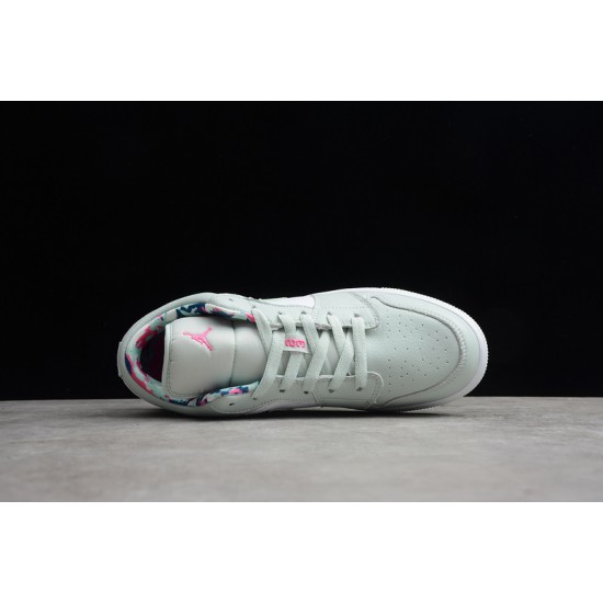 Jordan 1 Low Barely Grey Spruce 554723051 Basketball Shoes Women