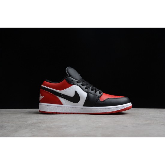 Jordan 1 Low Bred Toe 553558612 Basketball Shoes