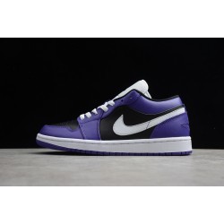Jordan 1 Low Court Purple 553558501 Basketball Shoes Unisex