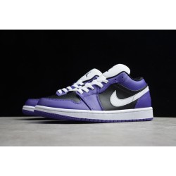 Jordan 1 Low Court Purple 553558501 Basketball Shoes Unisex