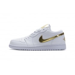 Air Jordan 1 Low White Metallic Gold