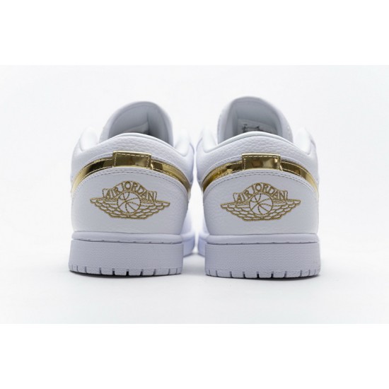 Air Jordan 1 Low White Metallic Gold