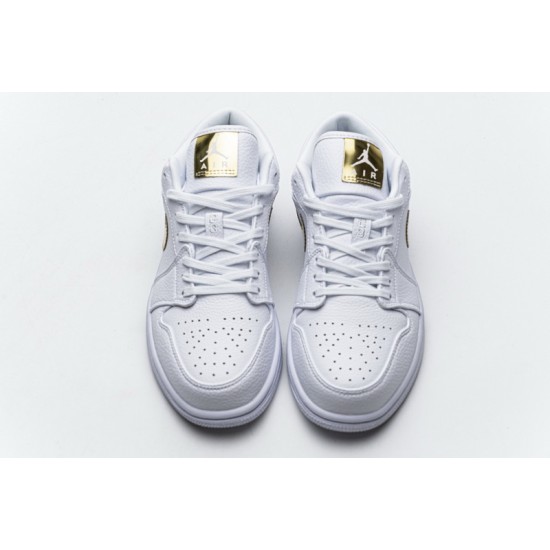 Air Jordan 1 Low White Metallic Gold