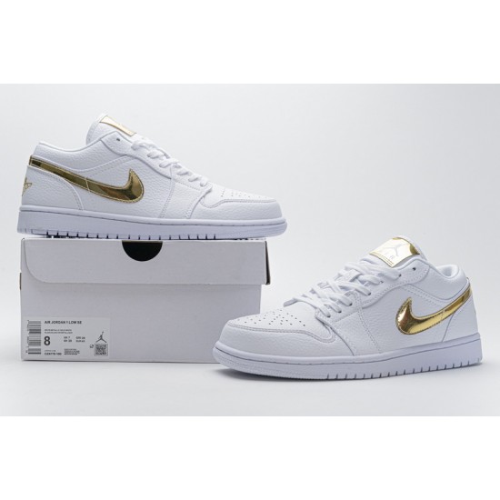 Air Jordan 1 Low White Metallic Gold