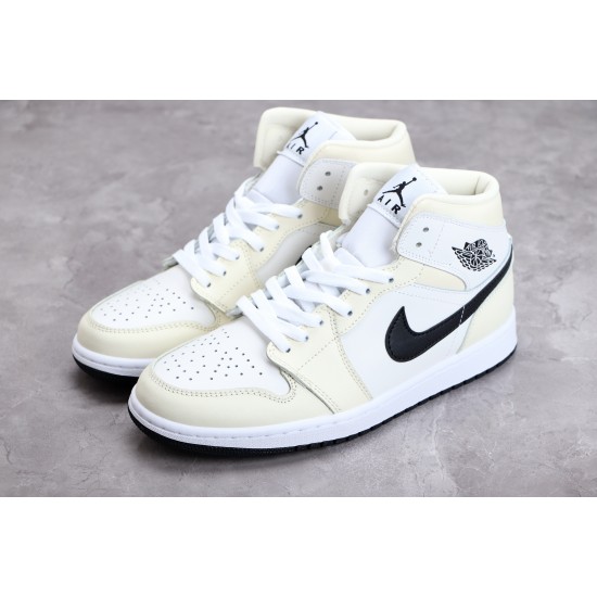 Air Jordan 1 Mid Coconut Milk (W) BQ6472-121 Yellow Unisex Sneaker