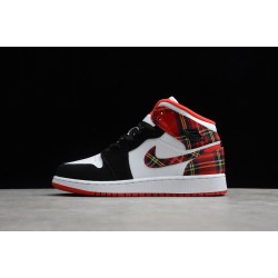 Jordan 1 Mid Bad Santa 554725-607 Basketball Shoes