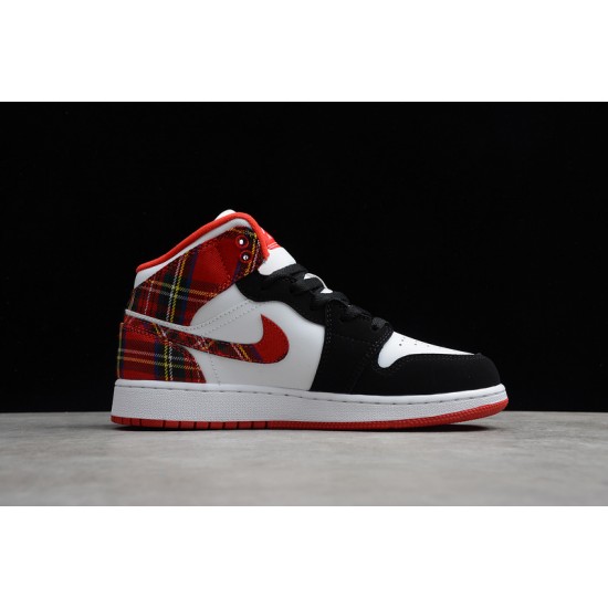 Jordan 1 Mid Bad Santa 554725-607 Basketball Shoes