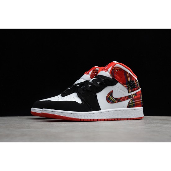 Jordan 1 Mid Bad Santa 554725-607 Basketball Shoes