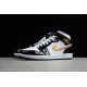 Jordan 1 Mid Black Gold 852542-007 Basketball Shoes