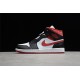 Jordan 1 Mid Black Gym Red 554724-122 Basketball Shoes