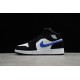 Jordan 1 Mid Black Racer Blue 554725-084 Basketball Shoes