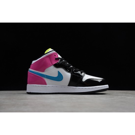 Jordan 1 Mid Cyber Active Fuchsia CZ9835-100 Basketball Shoes