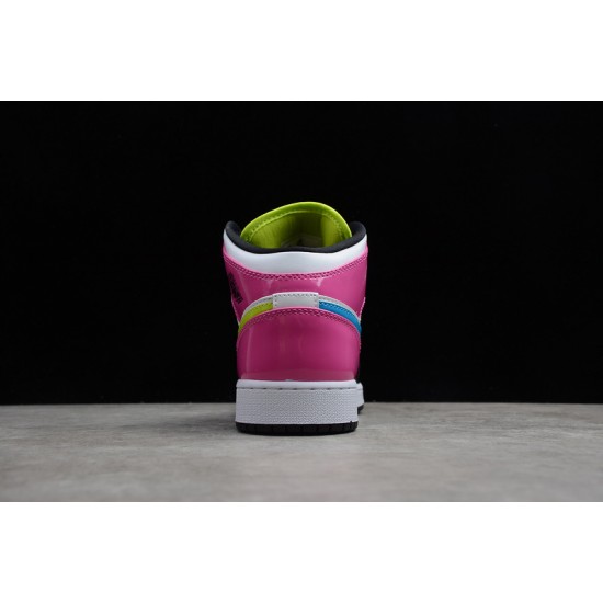 Jordan 1 Mid Cyber Active Fuchsia CZ9835-100 Basketball Shoes