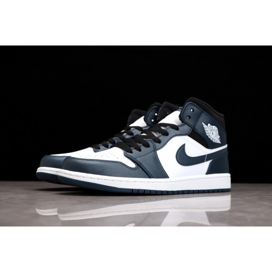 Jordan 1 Mid Dark Teal 554724-411 Basketball Shoes